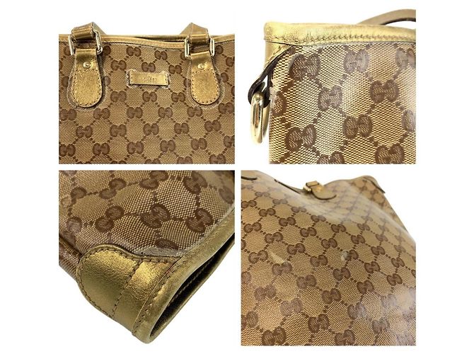 Gucci GG Crystal PVC 2-Way Tasche Beige - Ansicht 5