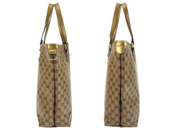 Gucci GG Crystal PVC 2-Way Tasche Beige - Ansicht 8