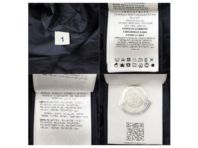 Moncler HERMIFUR GIUBOTTO Chaqueta de Plumas de Nylon Azul Azul marino - vista 10