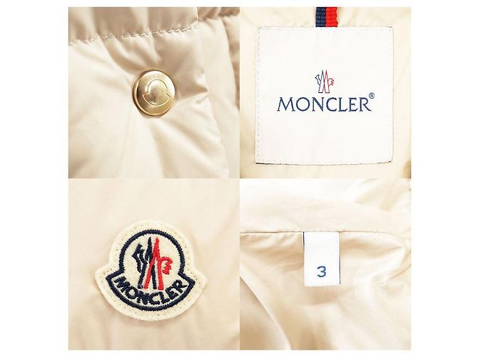 Moncler ANTIGONE Daunenjacke aus Polyester Beige - Ansicht 9