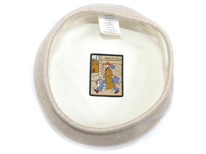 Boina de cachemira Hermès Saint-Honoré 58 Beige - vista 4