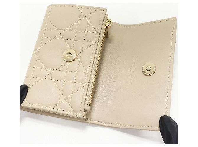 Dior MyDior Bifold Kartenetui aus Lammleder Beige - Ansicht 3