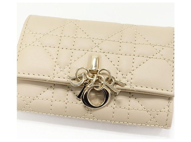 Dior MyDior Bifold Kartenetui aus Lammleder Beige - Ansicht 5