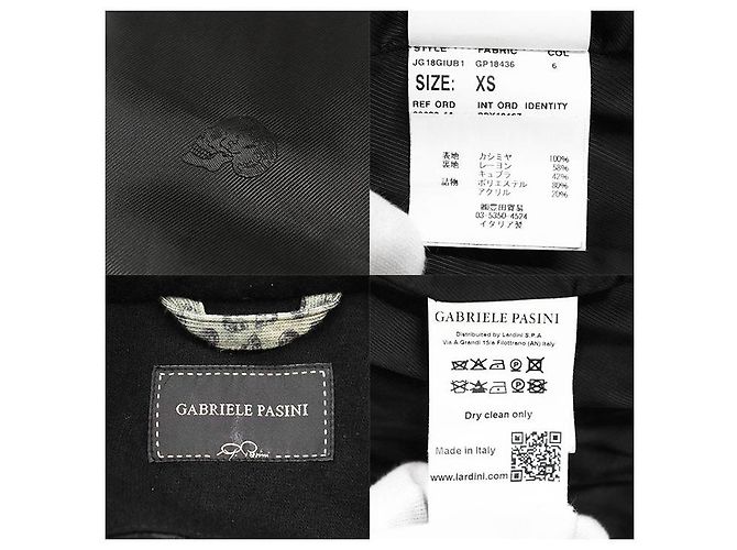 Autre Marque Chaqueta acolchada bordada de 100% Cashmere Gabriele Pasini Negro - vista 10