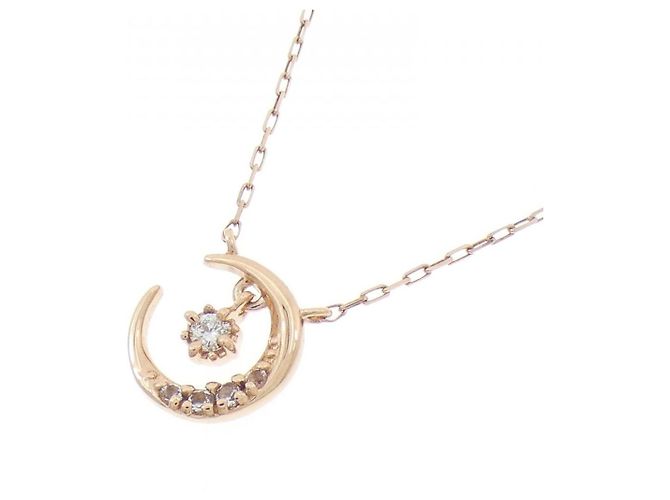 Autre Marque Collana 4°C in oro rosa K10 con topazio bianco e diamante - vista 3