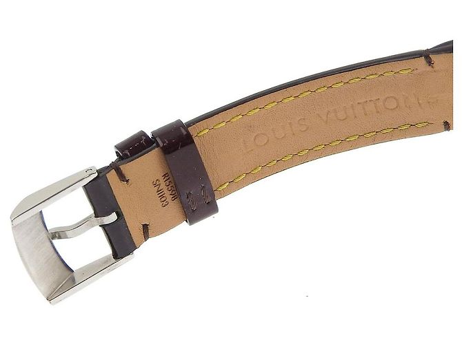 Relógio Louis Vuitton Tambour Monogram Vernis em aço inoxidável Marrom - vista 6