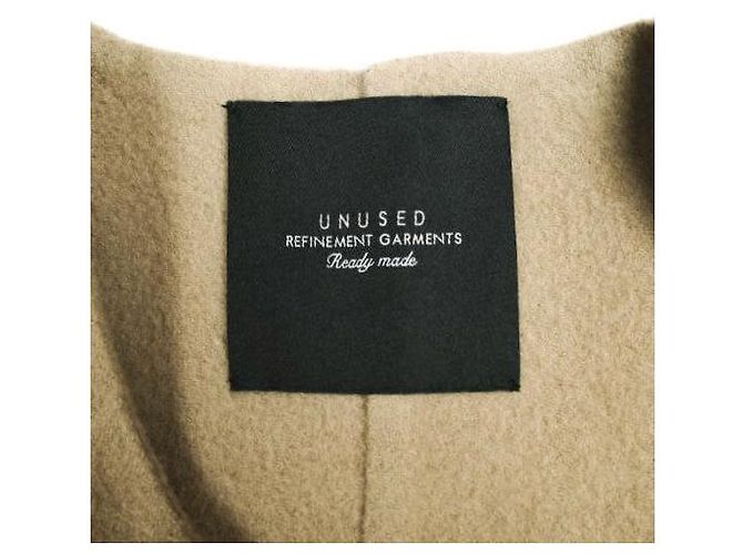 Autre Marque Abrigo sin cuello NUEVO Abrigo de lana Beige Camello - vista 4