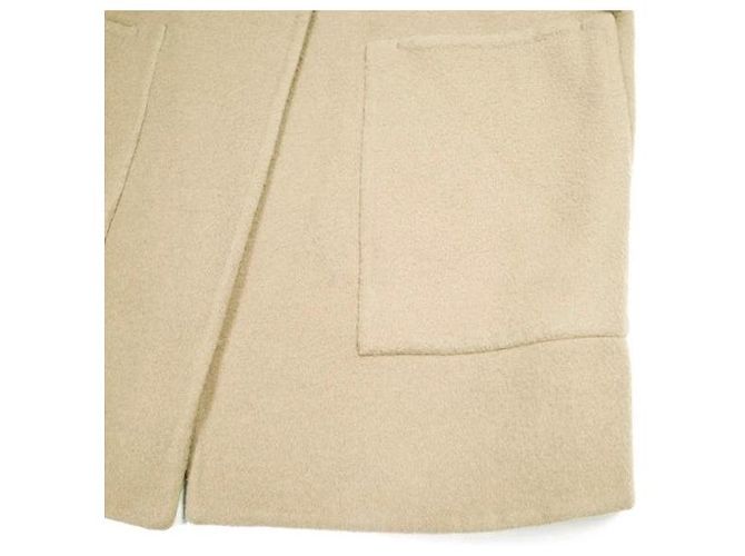 Autre Marque Abrigo sin cuello NUEVO Abrigo de lana Beige Camello - vista 6