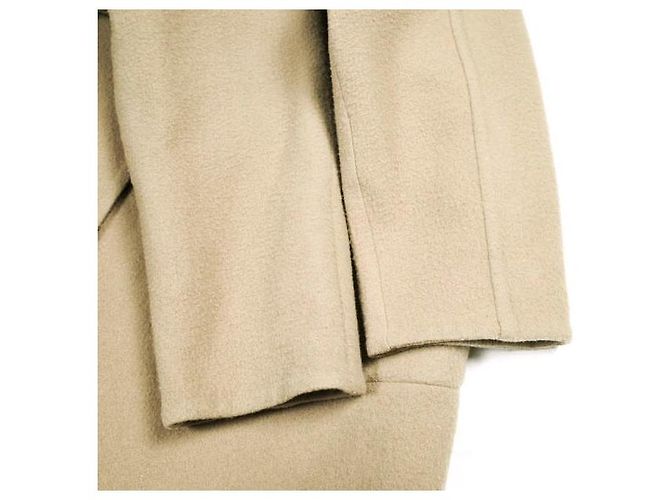 Autre Marque Abrigo sin cuello NUEVO Abrigo de lana Beige Camello - vista 7