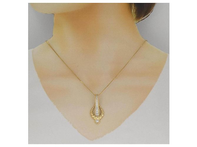 Autre Marque Collana di diamanti Au750/PT900 D'oro - vista 6