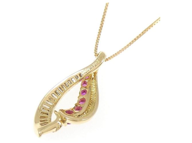 Autre Marque Collar Au750 Rubí y Diamantes Dorado - vista 4