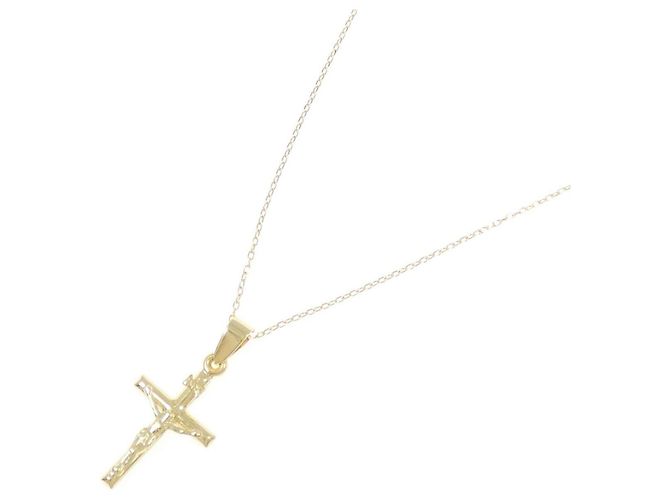Autre Marque Collar de Cruz Au750 Dorado - vista 2