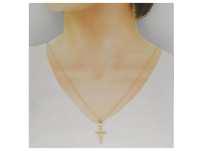 Autre Marque Collar de Cruz Au750 Dorado - vista 6