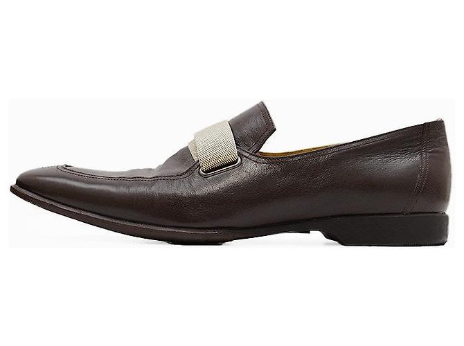 Hermès Mocasines de piel Hermes Castaño - vista 4