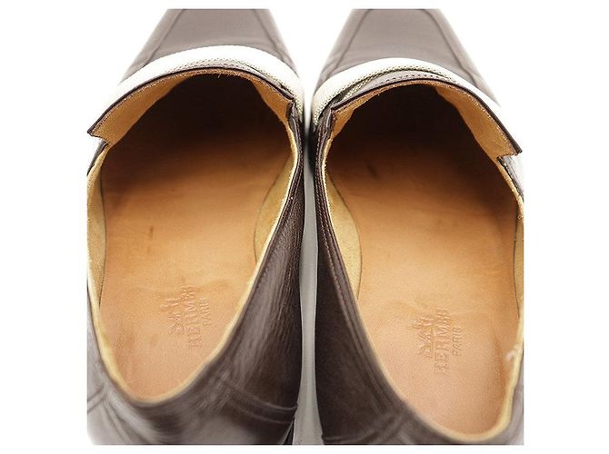 Hermès Mocasines de piel Hermes Castaño - vista 6