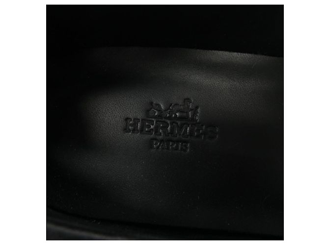 Scarpe Hermès HOT Oversize Kelly Buckle in vitello Nero - vista 6