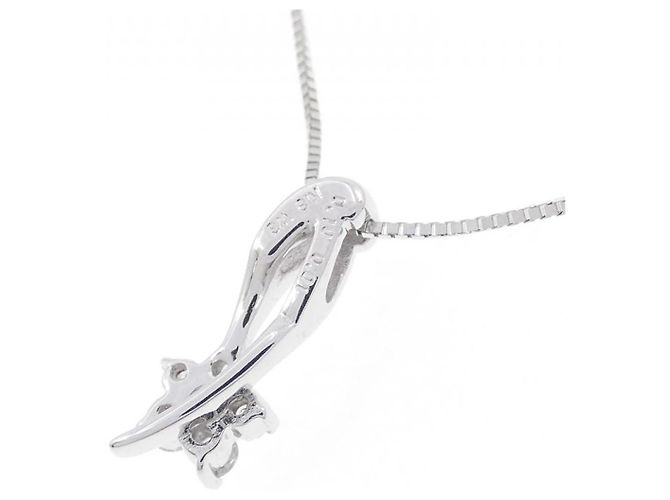 Autre Marque Collar de oro blanco Au750 y diamantes rosas - vista 4