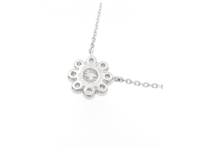 Autre Marque Collar de Flor en Pt y Diamantes Plata - vista 4