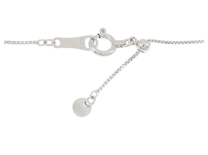 Autre Marque Platin-Diamant-Halskette mit Initial M Silber - Ansicht 5