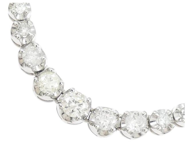 Autre Marque Colar de Pt850 e diamantes Prata - vista 3