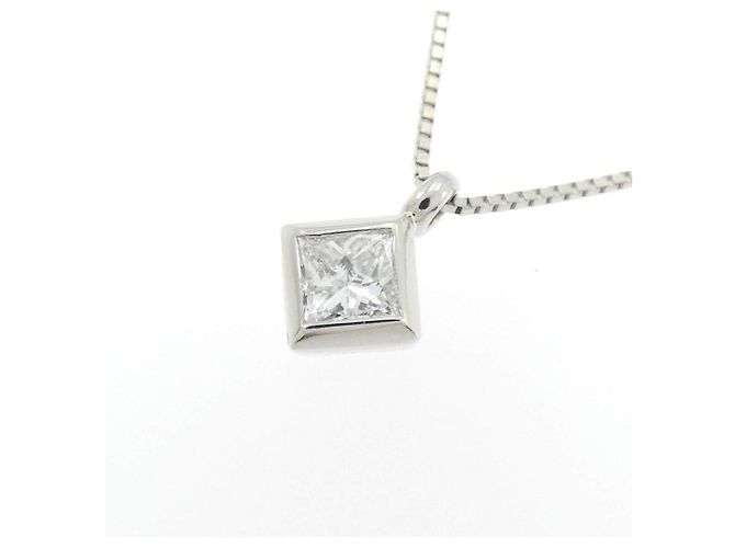 Autre Marque Diamantenhalskette PT900 PT850 Silber - Ansicht 3