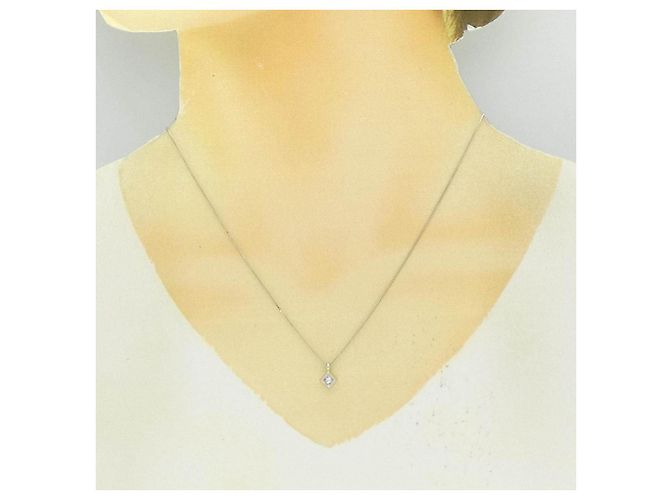 Autre Marque Diamantenhalskette PT900 PT850 Silber - Ansicht 6