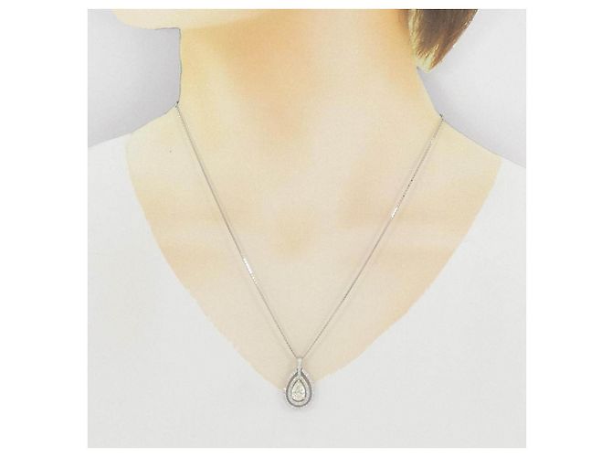 Autre Marque Diamantenhalskette PT900 PT850 Silber - Ansicht 6