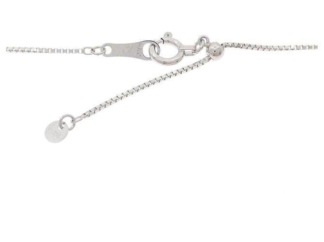 Autre Marque Pt900 Pt850 Clover Diamantenhalskette Silber - Ansicht 5