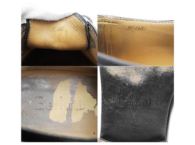 Berluti Alessandro Leder-Oxford-Schuhe Braun Anthrazitgrau - Ansicht 10