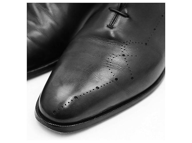 Berluti Alessandro Leder-Oxford-Schuhe Braun Anthrazitgrau - Ansicht 2