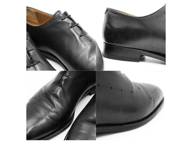 Berluti Alessandro Leder-Oxford-Schuhe Braun Anthrazitgrau - Ansicht 3