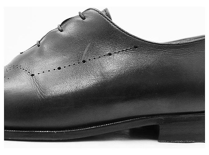 Berluti Alessandro Leder-Oxford-Schuhe Braun Anthrazitgrau - Ansicht 5