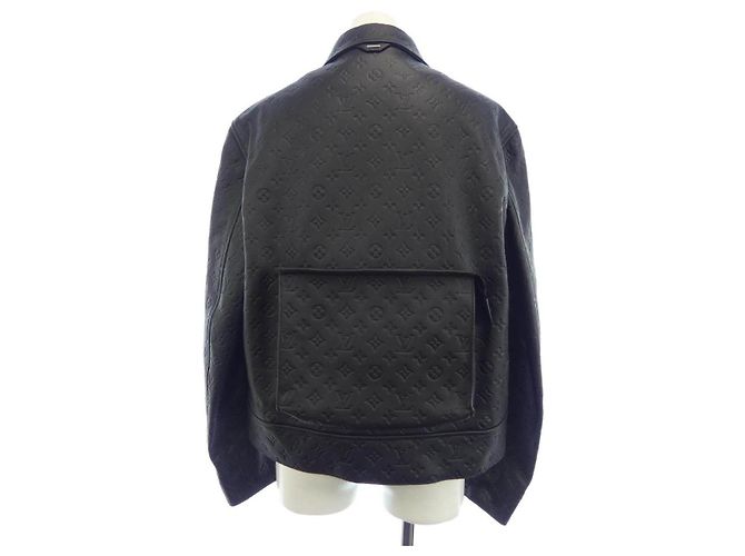 Chaqueta Utility de piel de becerro con relieve Monogram Louis Vuitton Negro - vista 2
