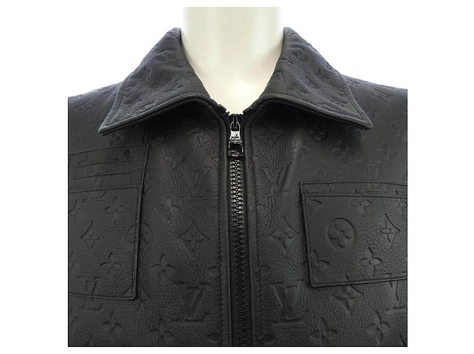 Chaqueta Utility de piel de becerro con relieve Monogram Louis Vuitton Negro - vista 5