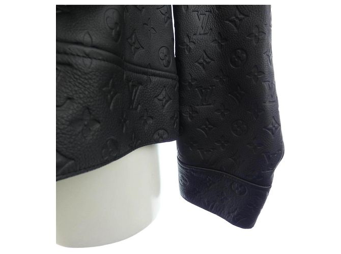 Chaqueta Utility de piel de becerro con relieve Monogram Louis Vuitton Negro - vista 6