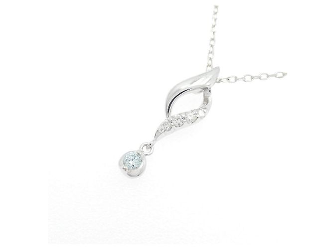Autre Marque Collana in oro bianco K10 e diamanti Argento - vista 3