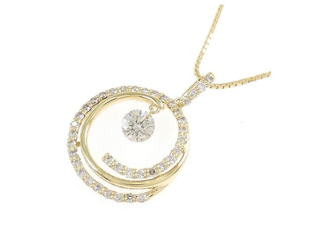 Autre Marque Collar de Au750 y diamantes Dorado - vista 3