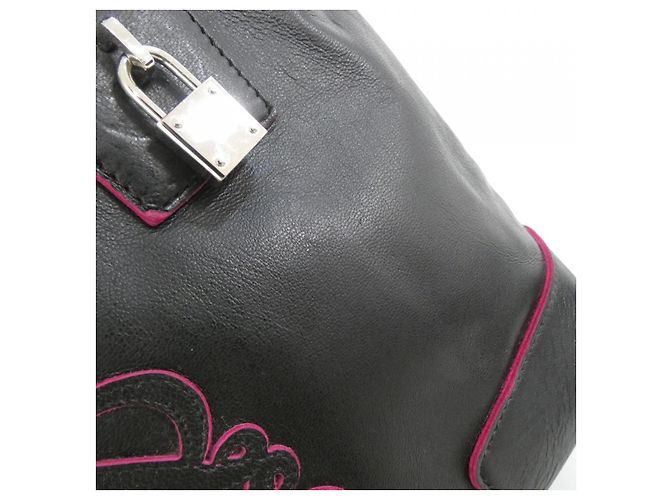 Bolsa de couro Loewe Amazona Preto Rosa - vista 5