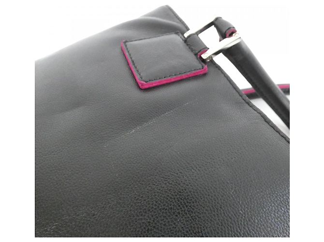 Bolsa de couro Loewe Amazona Preto Rosa - vista 7