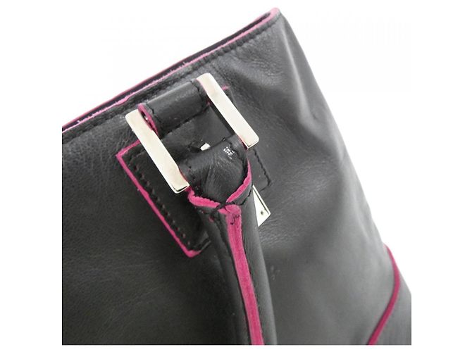 Bolsa de couro Loewe Amazona Preto Rosa - vista 8