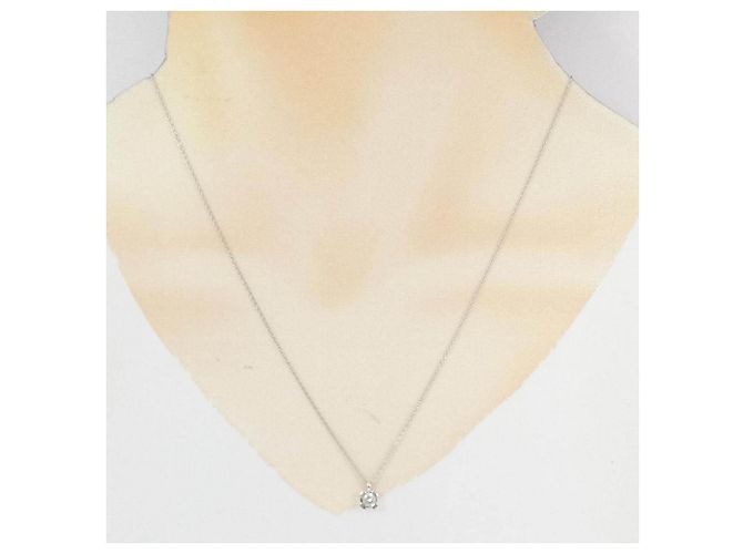 Autre Marque Diamantenhalskette PT900 PT850 Silber - Ansicht 6