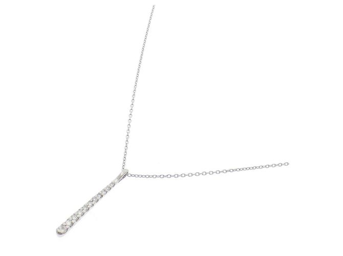 Autre Marque Diamantenhalskette Pt900 Pt850 Silber - Ansicht 2