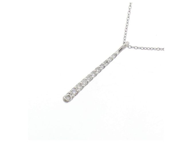 Autre Marque Diamantenhalskette Pt900 Pt850 Silber - Ansicht 3