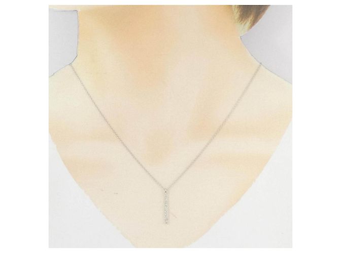 Autre Marque Diamantenhalskette Pt900 Pt850 Silber - Ansicht 6