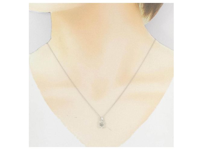 Autre Marque Diamantenhalskette Pt900 Pt850 Silber - Ansicht 6