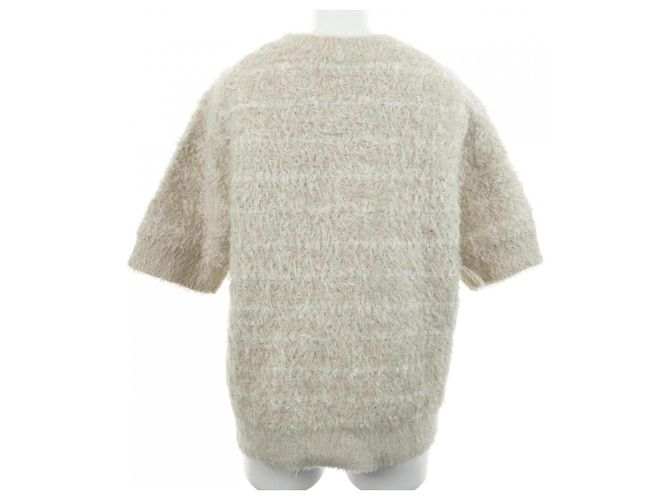 Theory Luxe Knitwear Oberteil Weiß Beige - Ansicht 2