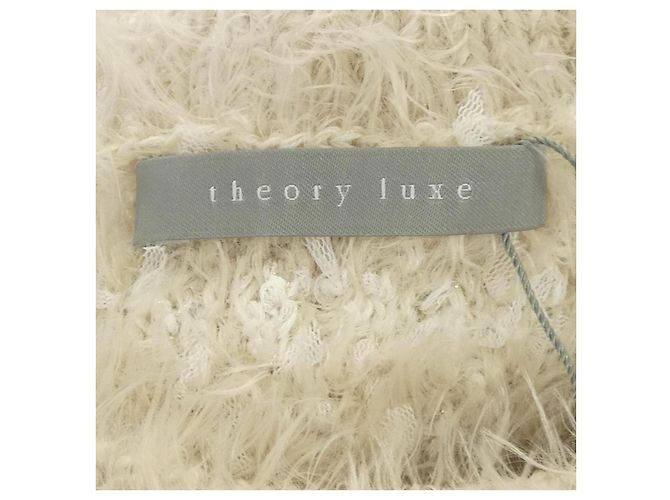 Theory Luxe Knitwear Oberteil Weiß Beige - Ansicht 4