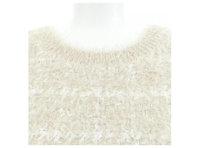 Theory Luxe Knitwear Oberteil Weiß Beige - Ansicht 5