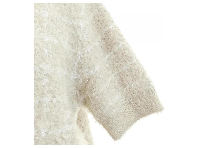 Theory Luxe Knitwear Oberteil Weiß Beige - Ansicht 6