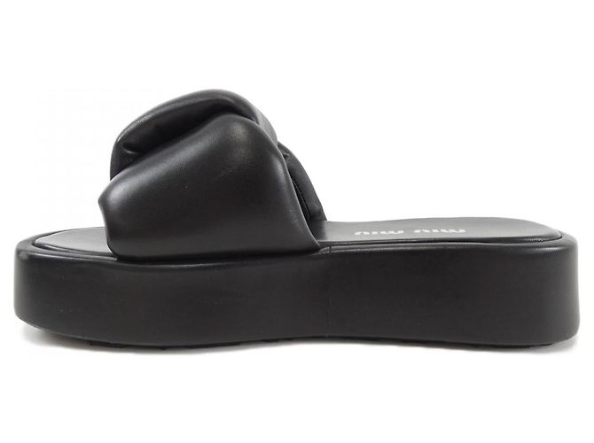 Sandali Miu Miu in pelle nera Nero - vista 2